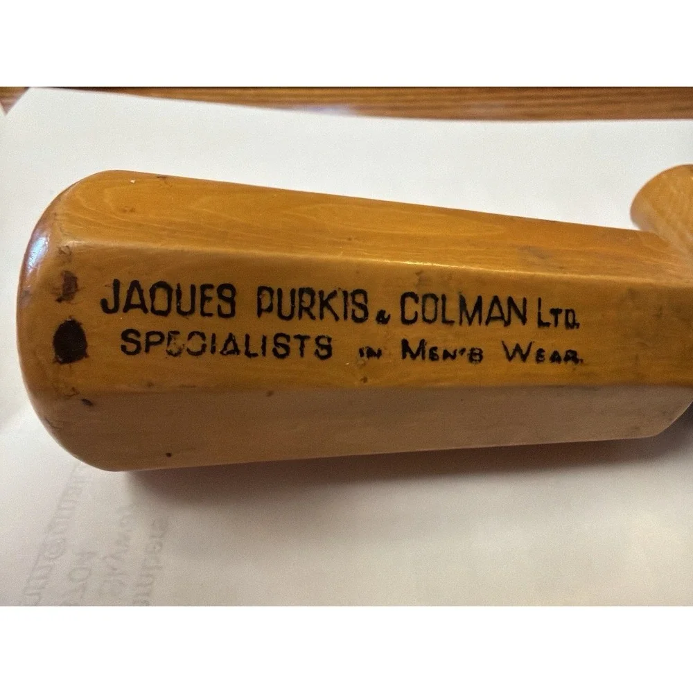 Vintage Advertising Corkscrew Jaques‎ Purkis & Colman Ltd Wooden Handle